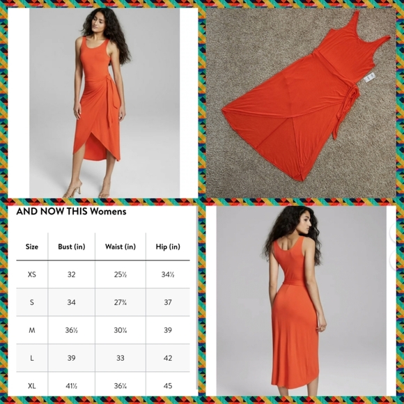 And Now This Dresses & Skirts - NWT And Now This  Side Tie Midi dress Size L Color Spectator Red